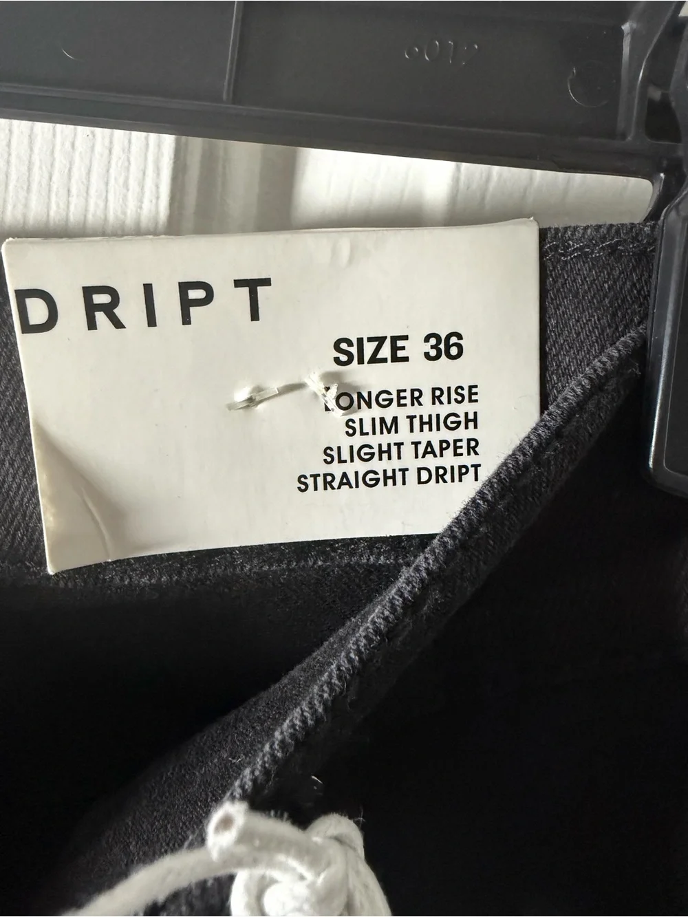 Dript Black Men's Jeans with White Side Stripe